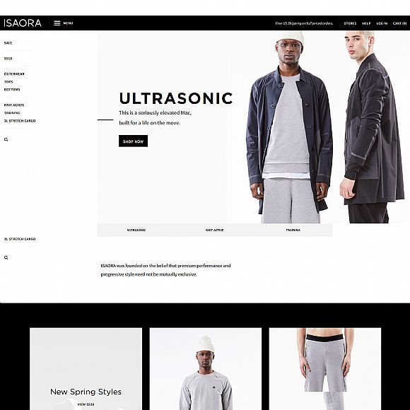 美国ISAORA超酷的简约黑色纯色风格品牌服饰官方网站
