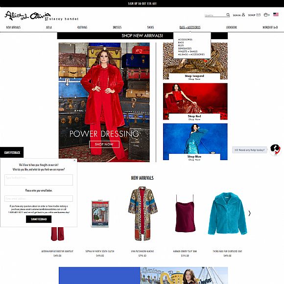 美国alice + olivia品牌服饰网站