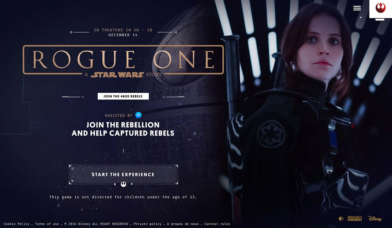 communicate on the worldwide release of rogue one: a star wars